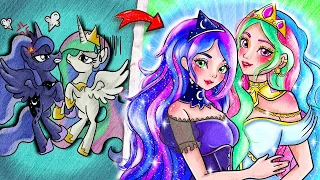 My Little Pony Celestia And Luna Makeup | Transformation Animation Cartoon | Annie English