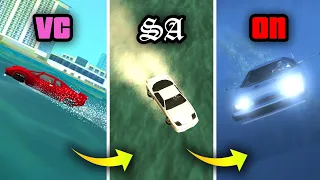 Swimming Cars in GTA Games (Evolution)