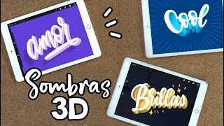 Sombras 3D para tu LETTERING en PROCREATE!! ✄ Barbs Arenas Art!