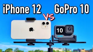 GoPro Hero 10 VS iPhone 12 Camera Comparison!