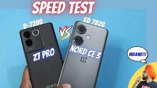 iQOO Z7 Pro vs Oneplus Nord CE 3 | Speed Test | Boot test | Network Test | Comparison