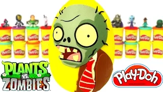 Huevo Sorpresa Gigante de Plants vs Zombies en Español de Plastilina Play Doh