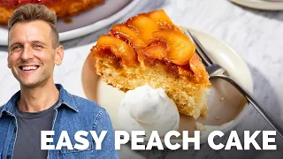 Peach Upside-Down Cake | Easy summertime cake to bake!