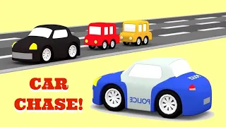 NO ESCAPE! - Who will win the CAR CHASE? - Cartoon Cars for Kids!