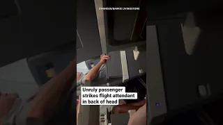 Unruly passenger strikes flight attendant in back of head