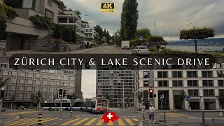 4K Zürich City & Gold-Coast Wealthy Area Scenic Drive