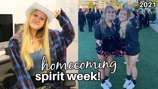 HOMECOMING SPIRIT WEEK VLOG 2021 - cheering, pep rally, dressing up, football