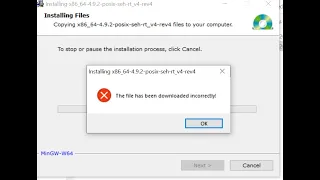 The file has been downloaded incorrectly mingw w64 | Error solved 100% | Hindi