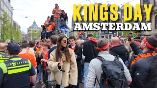 Kings Day 2024 Amsterdam Walking Tour 4K Koningsdag