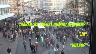 Polizei setzt Gummischrot ein an #BaselNazifrei-Demonstration