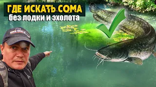 Как искать СОМА без лодки и эхолота с берега на озере