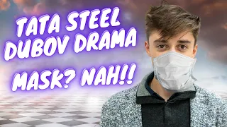 Dubov Refuses Mask & Forfeits to Anish Giri | Tata Steel Round 7 Drama