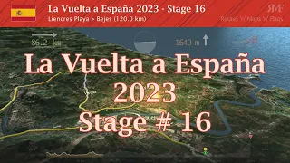 La Vuelta 2023, Stage 16 (Liencres Playa - Bejes), course, route, profile, animation