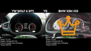 VW Golf 6 GTI vs BMW X5M F15 // 0-100 km/h