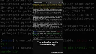 Convert Python to EXE in Minutes with PyInstaller #pytoexe #pythontoexe #python