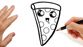 How To Draw A Cute Pizza Easy Step By Step