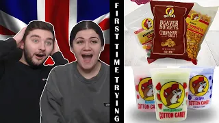 Brits Try BUC-EE'S Snacks for the FIRST TIME!