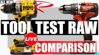 DeWALT and Milwaukee Compact Brushless Drills Compared Live Tool Test Raw!