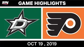 NHL Highlights | Stars vs. Flyers – Oct. 19, 2019