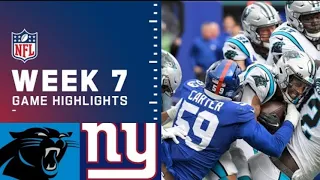 Carolina Panthers vs New York Giants week 7 highlights