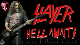 Slayer - Hell Awaits (🔴Bass Tabs | Notation) @ChamisBass  #slayerbass #chamisbass  #basstabs