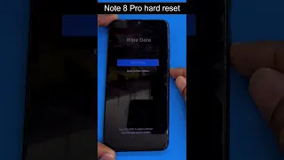 Redmi note 8 pro hard reset 2023 #shorts #shortvideo #hardreset