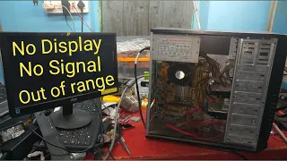 How to repair No Display Computer || Bios Problem || No Display Motherboard | No Signal On Monitor |