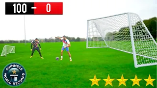 WORLD’S BIGGEST GOAL vs WORLD’S SMALLEST GOAL..AMAZING 1v1 Football Competition