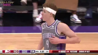 A smooth off ball screen and back gives Kevin Huerter the space for a slick sidestep 3 pointer to pu