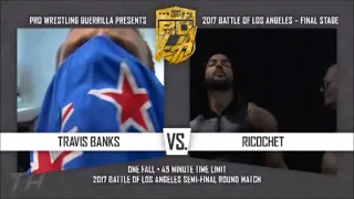 Ricochet vs Travis Banks Highlights HD PWG Battle Of Los Angeles 2017 Night Three