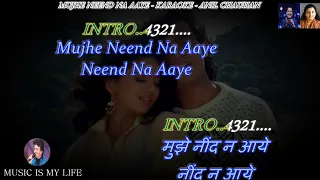 Mujhe Neend Na Aaye Karaoke With Scrolling Lyrics Eng. & हिंदी