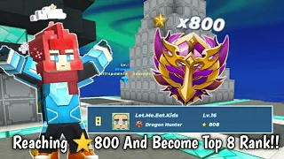 I Reaching ⭐800 In and become Top 8 In Bedwars Rank!! 😱😎 [Blockman Go]