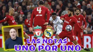 VINICIUS, SALAH, MODRIC, VALVERDE, BENZEMA...LIVERPOOL-REAL MADRID LAS NOTAS UNO POR UNO. CHAMPIONS