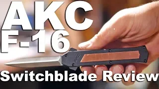 PEW PEW! AKC F-16 OTF Automatic Knife Review.  A fun cheapish switchblade.