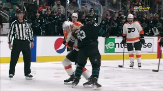 NHL Fight - Flyers @ Sharks - Seeler vs Viel - 30/12/2021