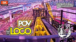 EL Loco Front Seat On Ride POV 5K 60FPS | Vertical Drop Alan Schillke S&S  | AdventureDome Las Vegas