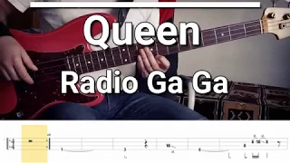 Queen - Radio Ga Ga (Bass Cover) Tabs