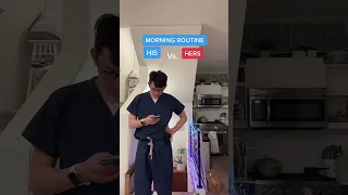 DOCTOR vs. NURSE morning routine (wait for it) #shorts