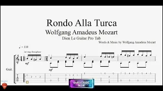 Rondo Alla Turca by Wolfgang Amadeus Mozart with Guitar Tutorial TABs