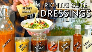 Richtig gute Salatdressings selber machen - super einfach nach dem Baukastenprinzip