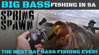 The BEST DAY BASS FISHING EVER! Spring SPAWN BIG BASS Fishing in South Africa. PART 1.