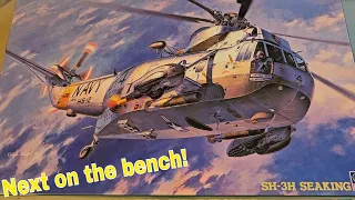 Hasegawa 1/48 SH-3H Sea King Helicopter Inbox Review Unboxing. Kit PT1:4200  #scalemodel #seaking