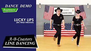 LUCKY LIPS  - Line Dance Demo & Walk Through