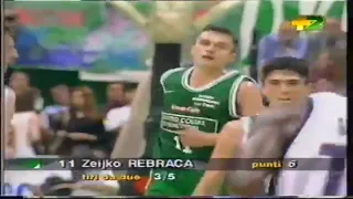 Zeljko Rebraca 1997 LEGA Final G4 Benetton Treviso vs Teamsystem Fortitudo Bologna