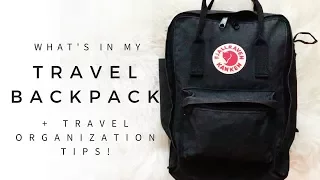 What's in my travel backpack + travel organization tips | studytee