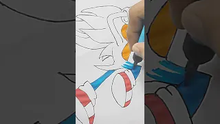 Sonic vs Shadow Coloring. #coloring #shorts