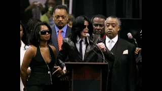 Michael Jackson Rare attending the funeral of James Brown