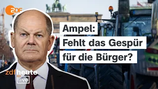 Bauernproteste und Unzufriedenheit: Warum die Regierung Vertrauen verliert | ZDFheute live