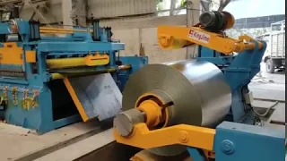 Automatic steel coil cutting machine working in Inda