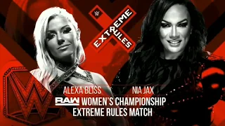 WWE Extreme Rules 2018 Alexa Bliss vs Nia Jax Official Match Card